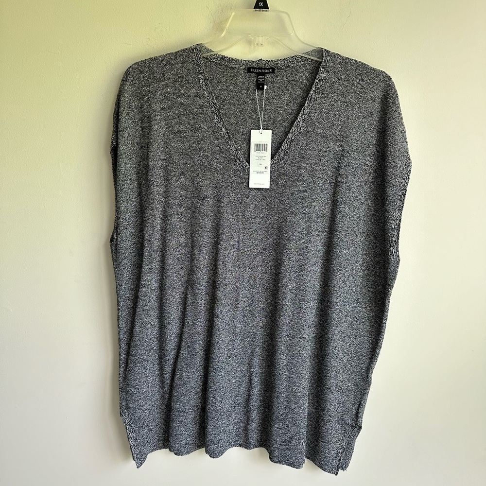 Eileen Fisher linen-blend sweater tunic